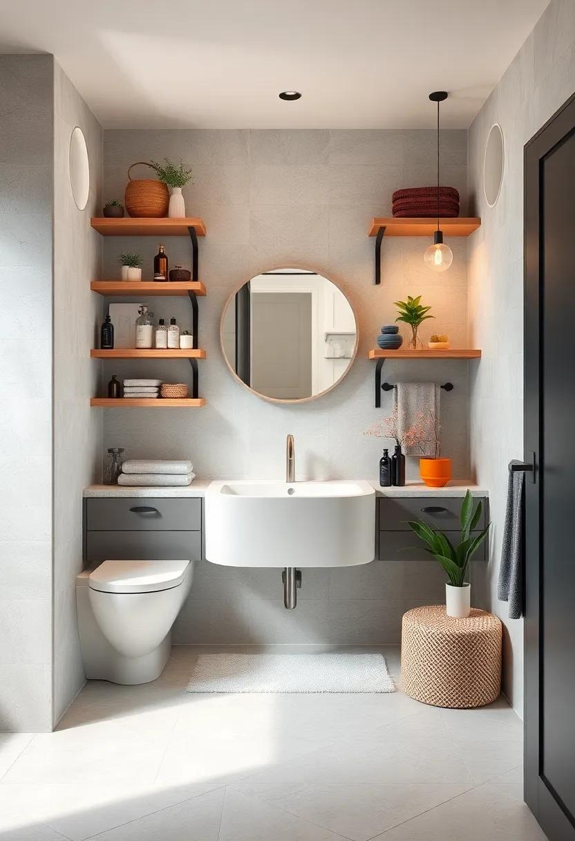 Open-Concept Shelving: Take the ⁢plunge⁣ into ‍open ⁢shelving⁢ for‌ chic‌ display of neatly organized toiletries‌ and stylish decor