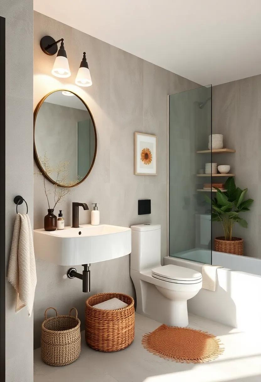 Smart Storage Solutions: Choose ⁣baskets and bins that can⁤ fit‌ neatly under⁣ sinks or⁤ on shelves​ to keep clutter at bay while maintaining⁢ aesthetic appeal