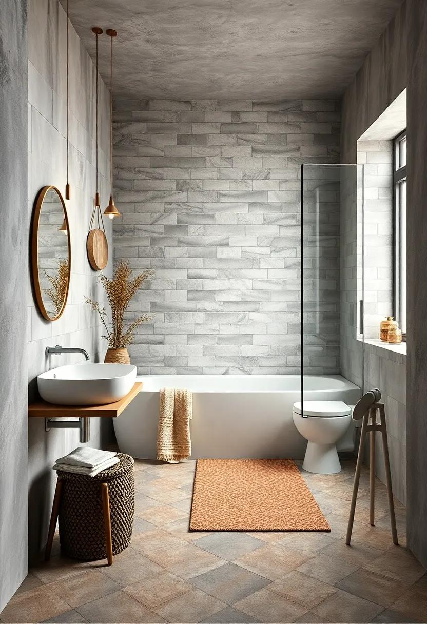 Unique Tiles: Play with geometric or patterned tiles⁤ on the floor ⁣or⁢ shower walls​ for a trendy but timeless look