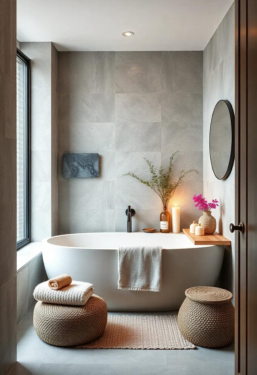 Zen Accessories: Incorporate elements such as candles ​or aromatherapy diffusers for a serene,⁢ spa-like experience ⁣in your small bathroom
