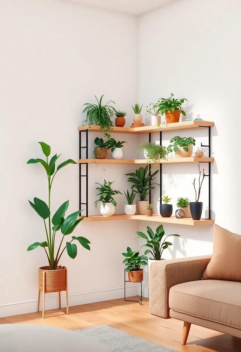Creative Use of ‍Corner Shelves for Maximizing ‍Plant ‍Visibility⁢ and ⁣Space