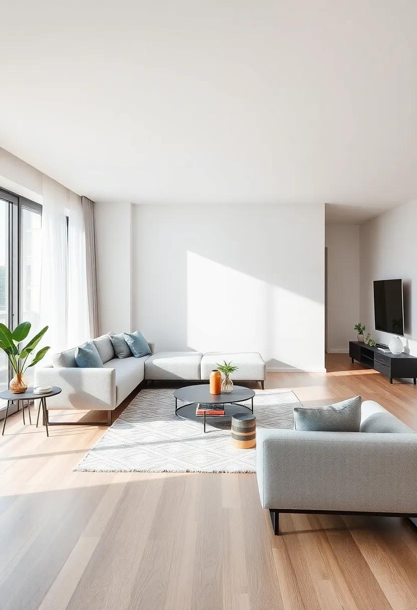 Transform Your Living ‍Room with a Minimalist Furniture Arrangement and Open Space Concept