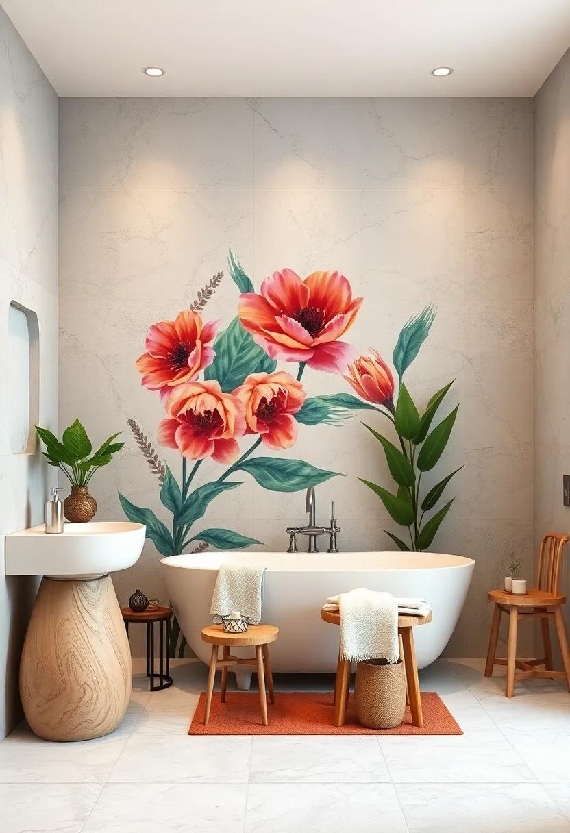 Artful Murals: Transform a ‌wall ​with‍ a‌ mural that ​reflects your personality; whether floral‍ or ​geometric,it can serve as a​ beautiful ‍focal ​point