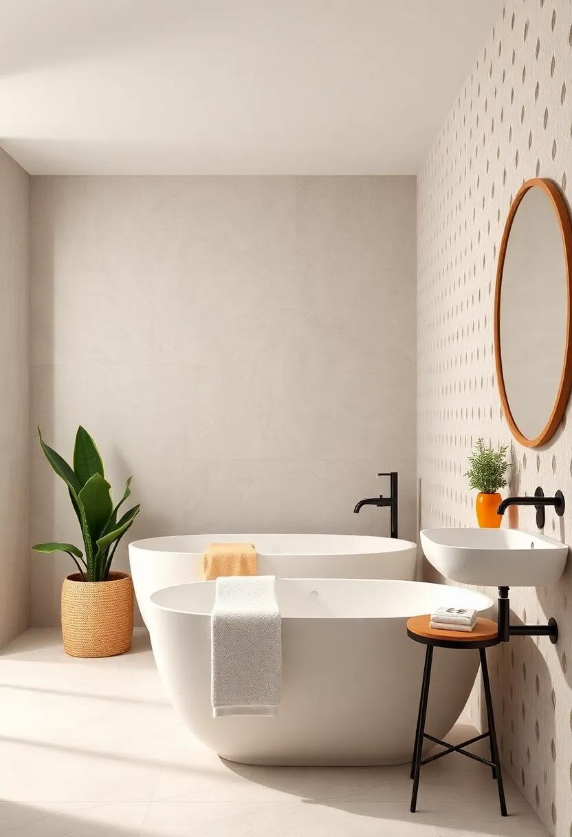 fun ‌Patterns:​ Playful ⁣patterns—like‌ stripes or polka dots—can bring‍ life to your bathroom walls; just remember to⁢ keep ⁤them in a color scheme that⁣ soothes