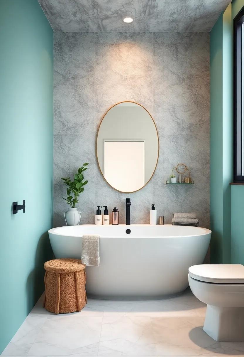 High-Gloss Finish: Use⁢ high-gloss paint in bright shades ‍to bounce⁢ light around your ‌small⁢ bathroom,creating‌ an uplifting and vibrant environment