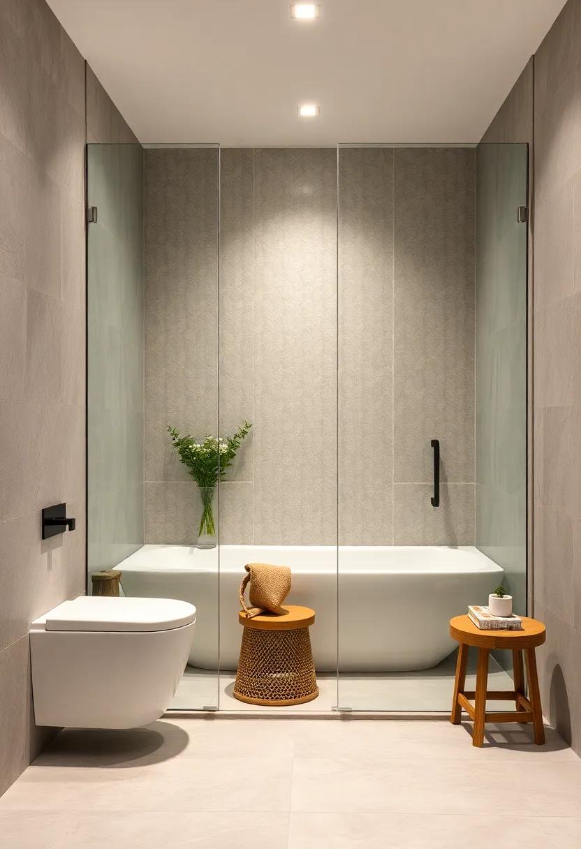 Glass Shower Walls: Choose frameless glass panels for a modern look that visually ⁤expands the space while ‍showcasing ⁣your ‌tile work