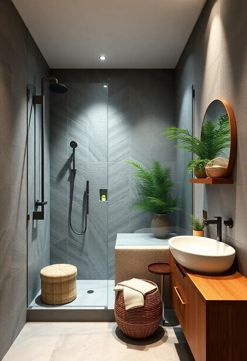 Nature-Inspired ​Elements: Incorporate natural elements⁣ like plants or wood⁣ accents to‍ bring an organic, calming feel to your small bathroom