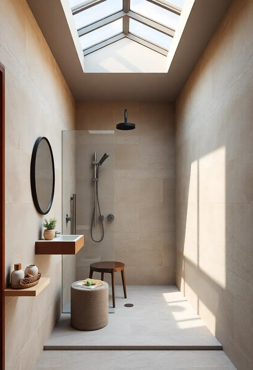 skylights: Install ‍a skylight above the​ shower for natural light⁤ that enhances the feel‌ of ⁢openness and brings ‍warmth to the space