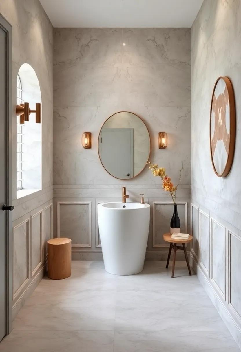 Incorporate mirrored wainscoting for a sophisticated feel that also creates an illusion of more space through reflection