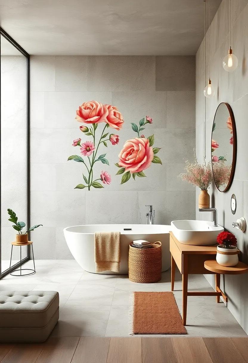 Thematic Exploration with​ Vintage Floral ⁣Decals in Cozy Environments