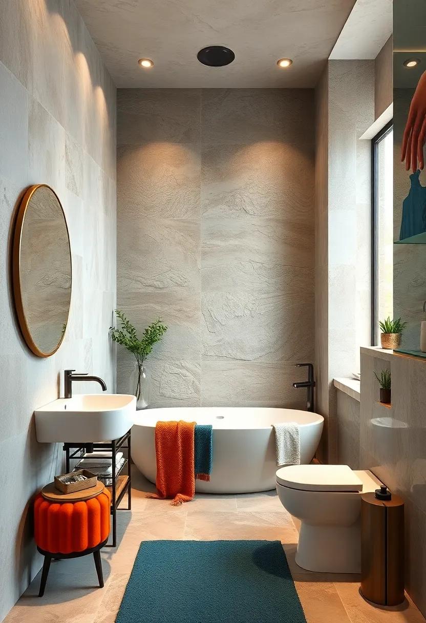 Layering Decals for Depth and Dimension in Small bathroom Walls