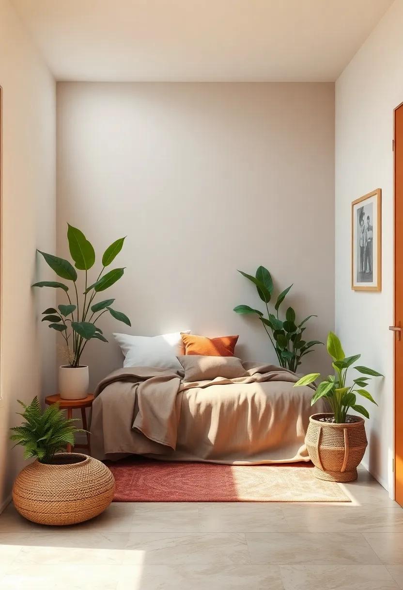 Add Plants and Greenery: Introduce a few indoor plants for a touch of nature, which can also purify the air and provide a refreshing vibe