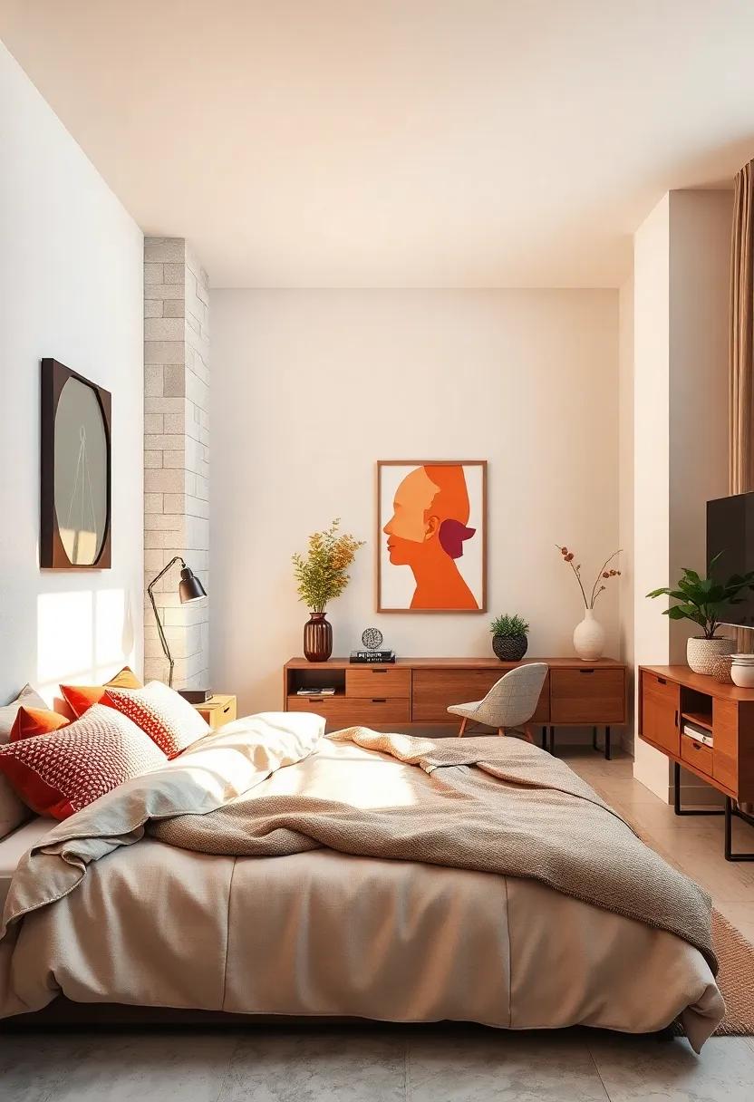 Choose Multi-Functional Furniture: Opt for beds with built-in storage or foldable desks to maximize space and keep your bedroom organized