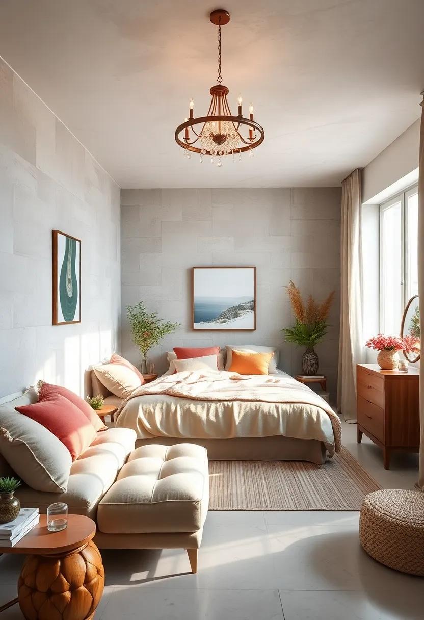 Create a Focal Point: Add a standout element like a stunning chandelier or a piece of art to draw attention and anchor the design