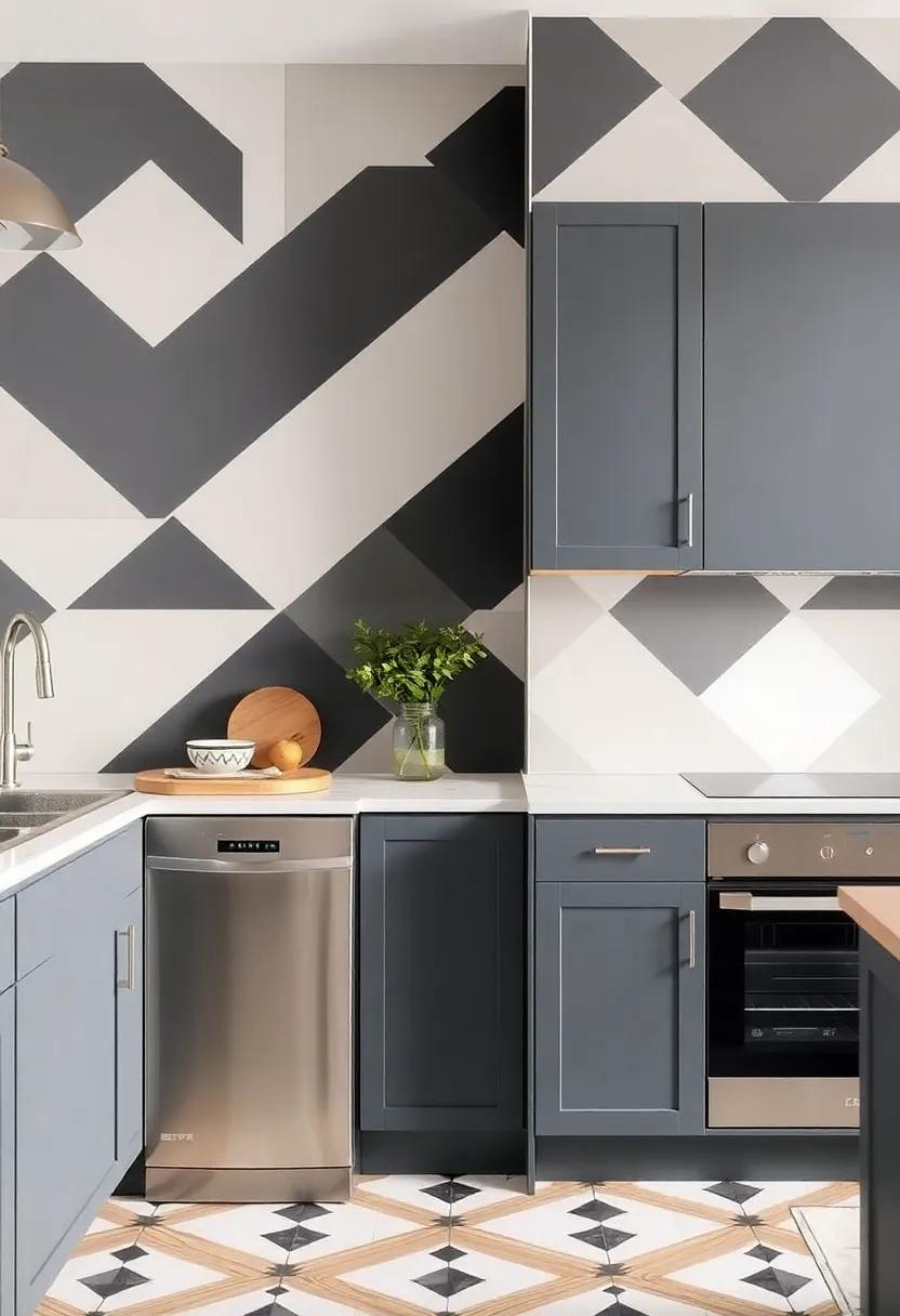 Bold Geometric Patterns: Add a touch of modern flair with geometric patterned tiles that draw the eye and serve as a captivating focal point