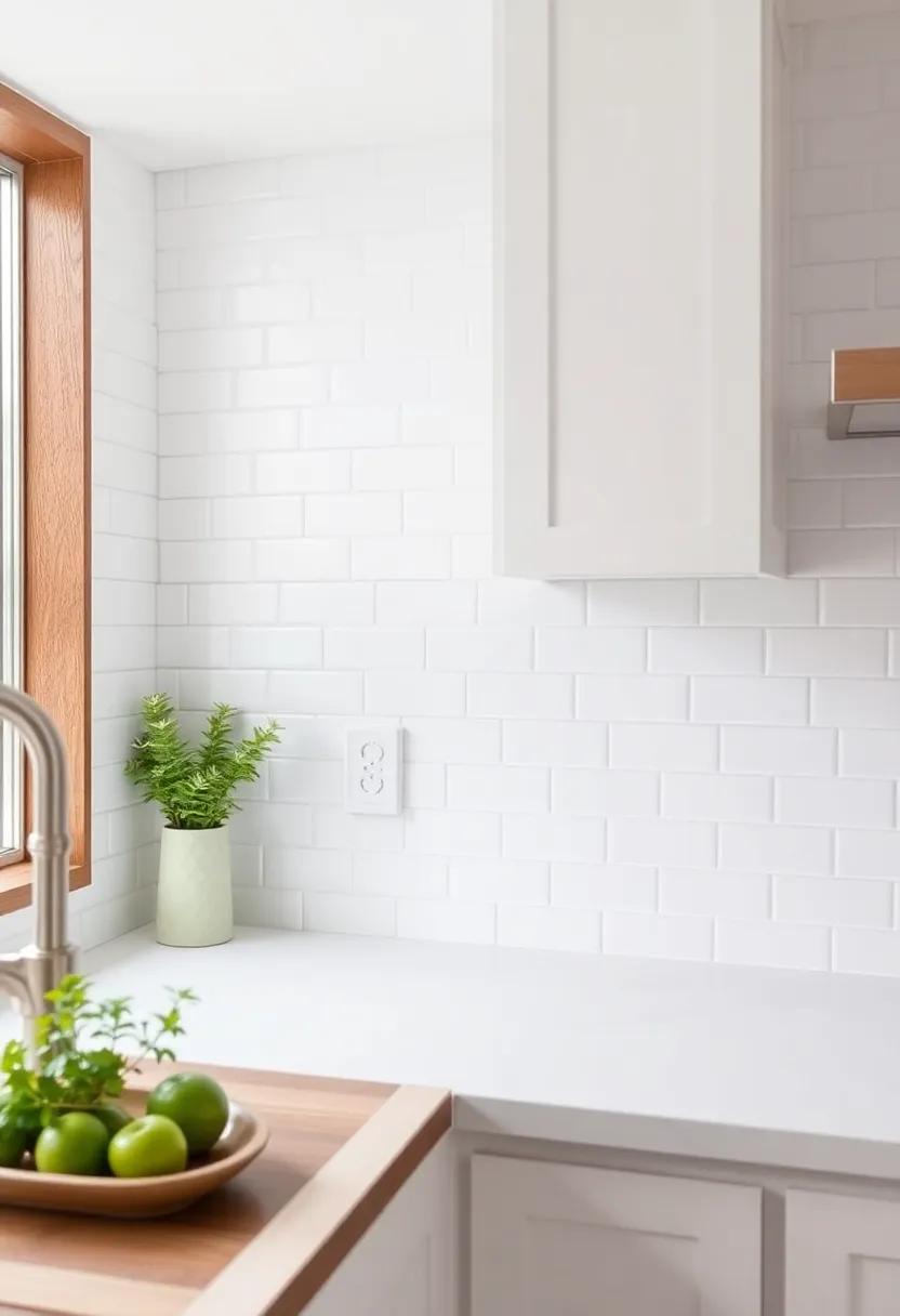 Classic Subway Tiles: Timeless and versatile, classic white subway tiles offer a clean look that can complement any kitchen theme, from farmhouse to contemporary
