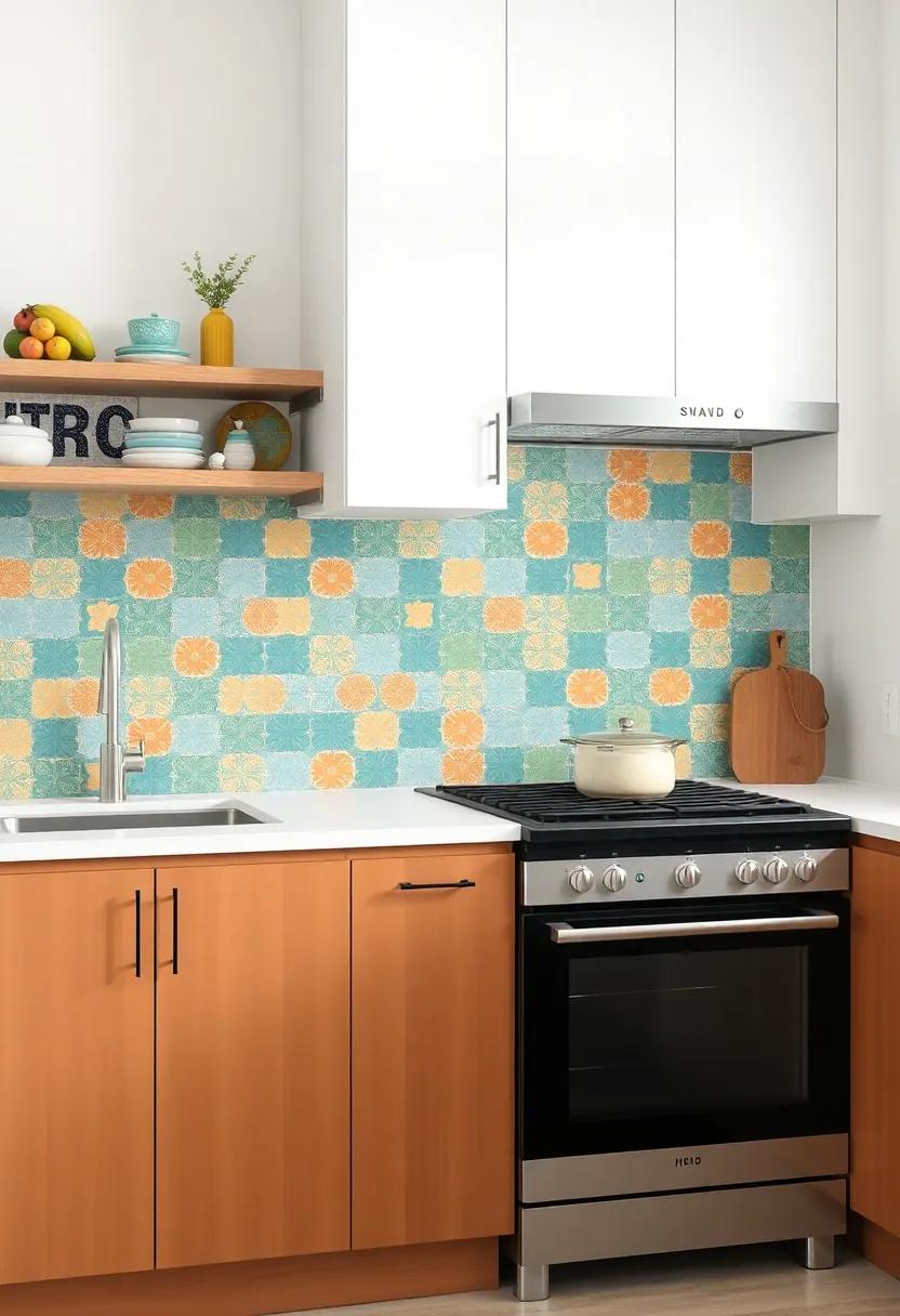 Colorful cement Tiles: Make a statement with colorful cement tiles that offer artistic designs, turning your backsplashes into stunning works of art