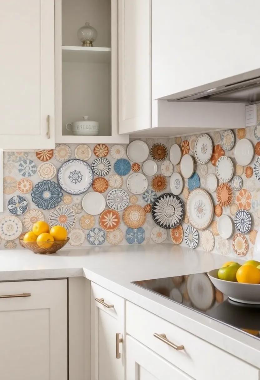 Decorative Plates: Display your favorite decorative plates as a backsplash that doubles as art, adding a personal touch and visual appeal to your space