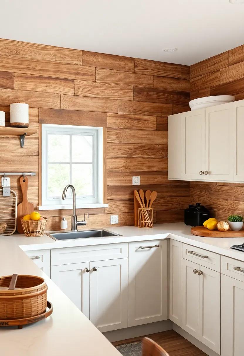 Rustic Wood Panels: Bring warmth and charm into your small kitchen with reclaimed wood panels, offering a rustic vibe that's both cozy and inviting
