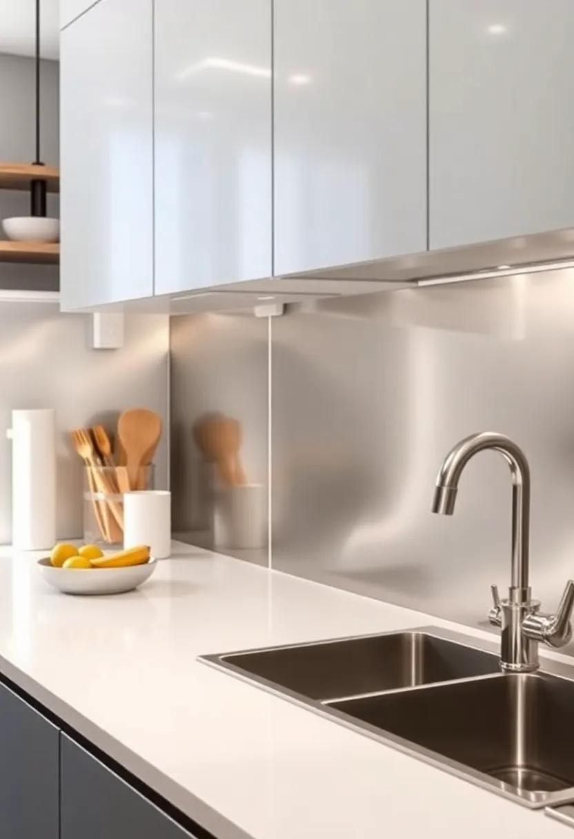 Stainless Steel Sheets: Achieve a sleek, industrial look with stainless steel sheets that not only resist stains but also create a chic backdrop for your cooking area