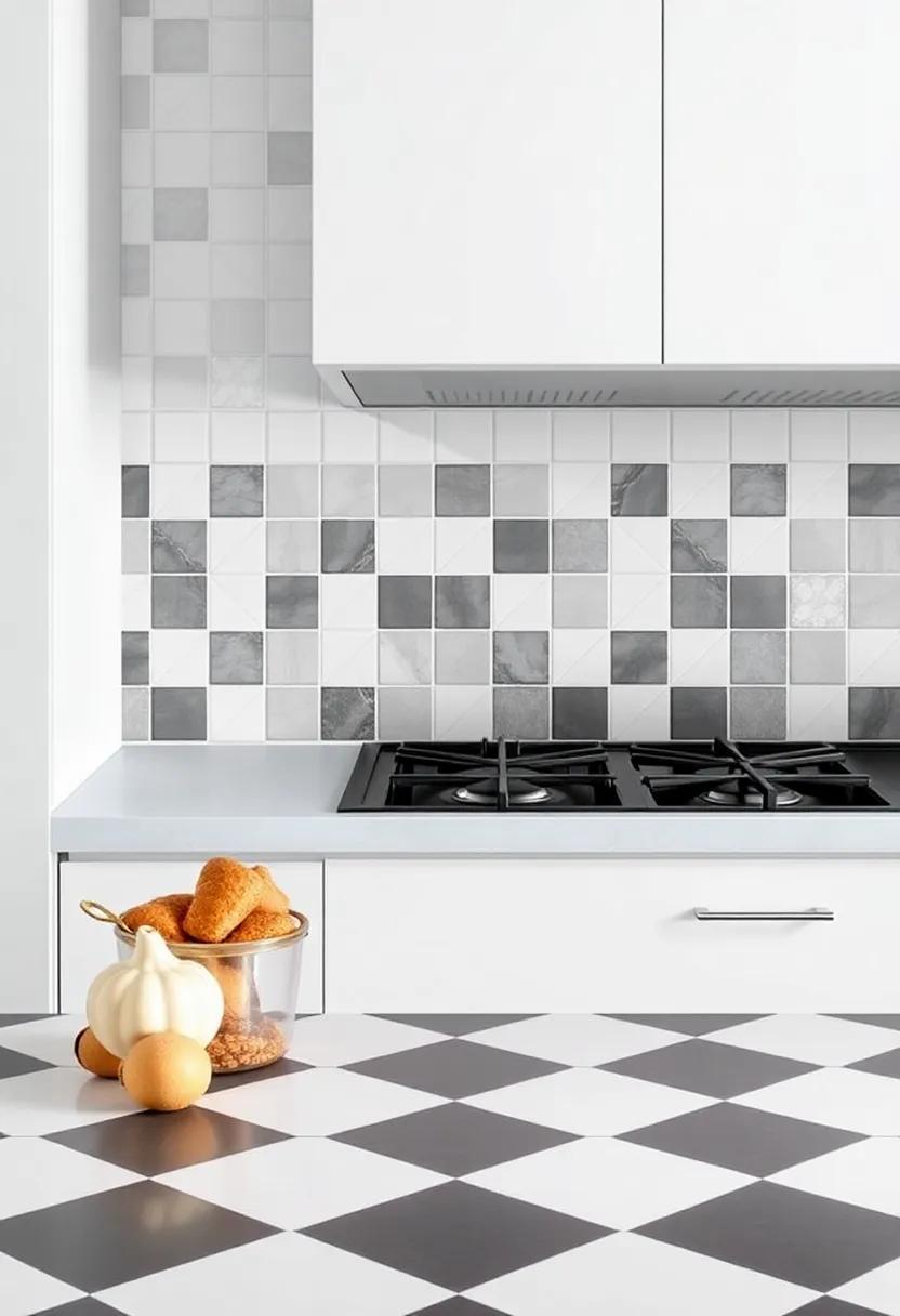 Timeless Checkerboard: create a classic checkerboard pattern with contrasting tiles that adds visual interest while maintaining a traditional aesthetic