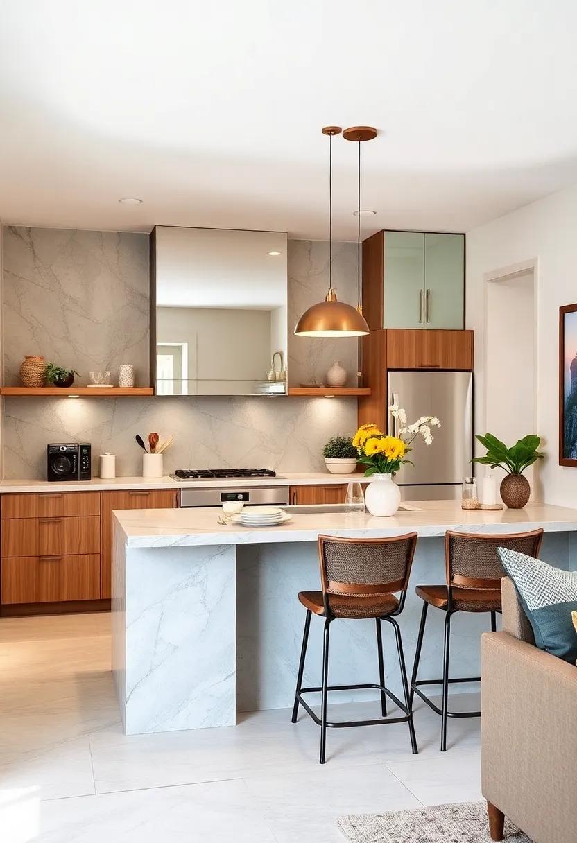 Mirrored Surfaces: Use mirrors for your‌ breakfast bar and surrounding areas to create an illusion of more space while reflecting natural light