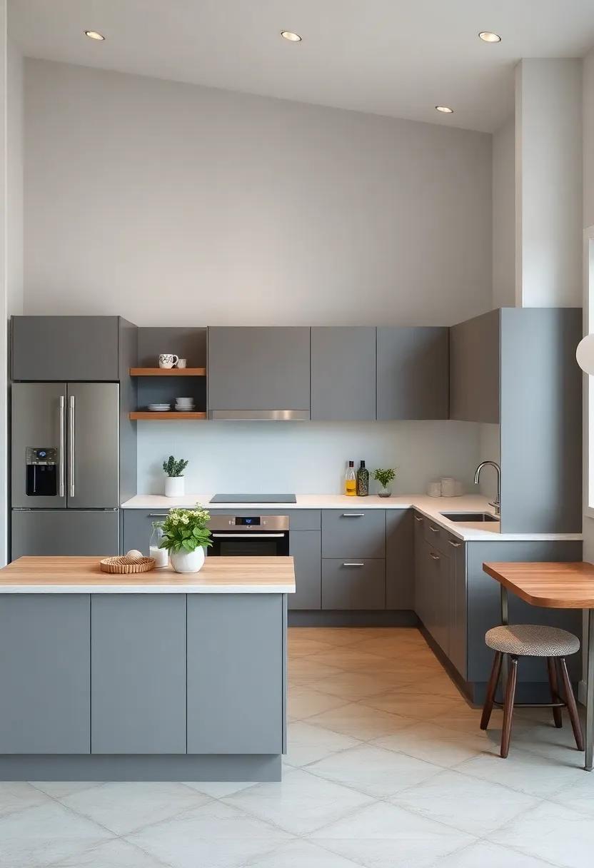 Design with Open floor Plans: If your ‌small kitchen flows into a living area, maintaining gray cabinets​ can create continuity throughout the space