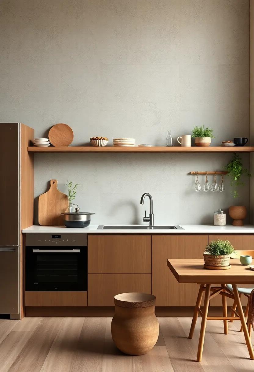 Earthy Materials and Textures for a Cozy Kitchen Environment