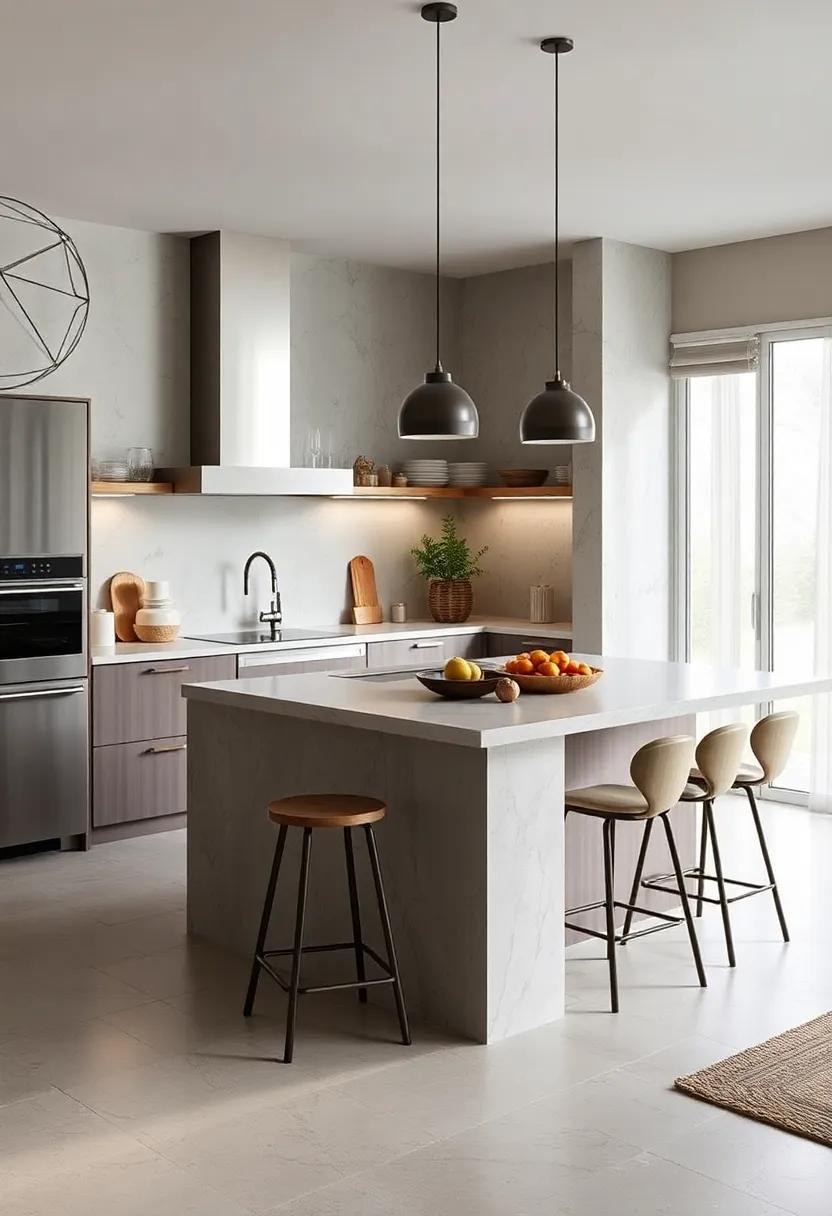 Embrace Minimalism: Discover how a sleek, single-surface island can add a modern⁢ touch ⁢while keeping the⁣ kitchen clutter-free