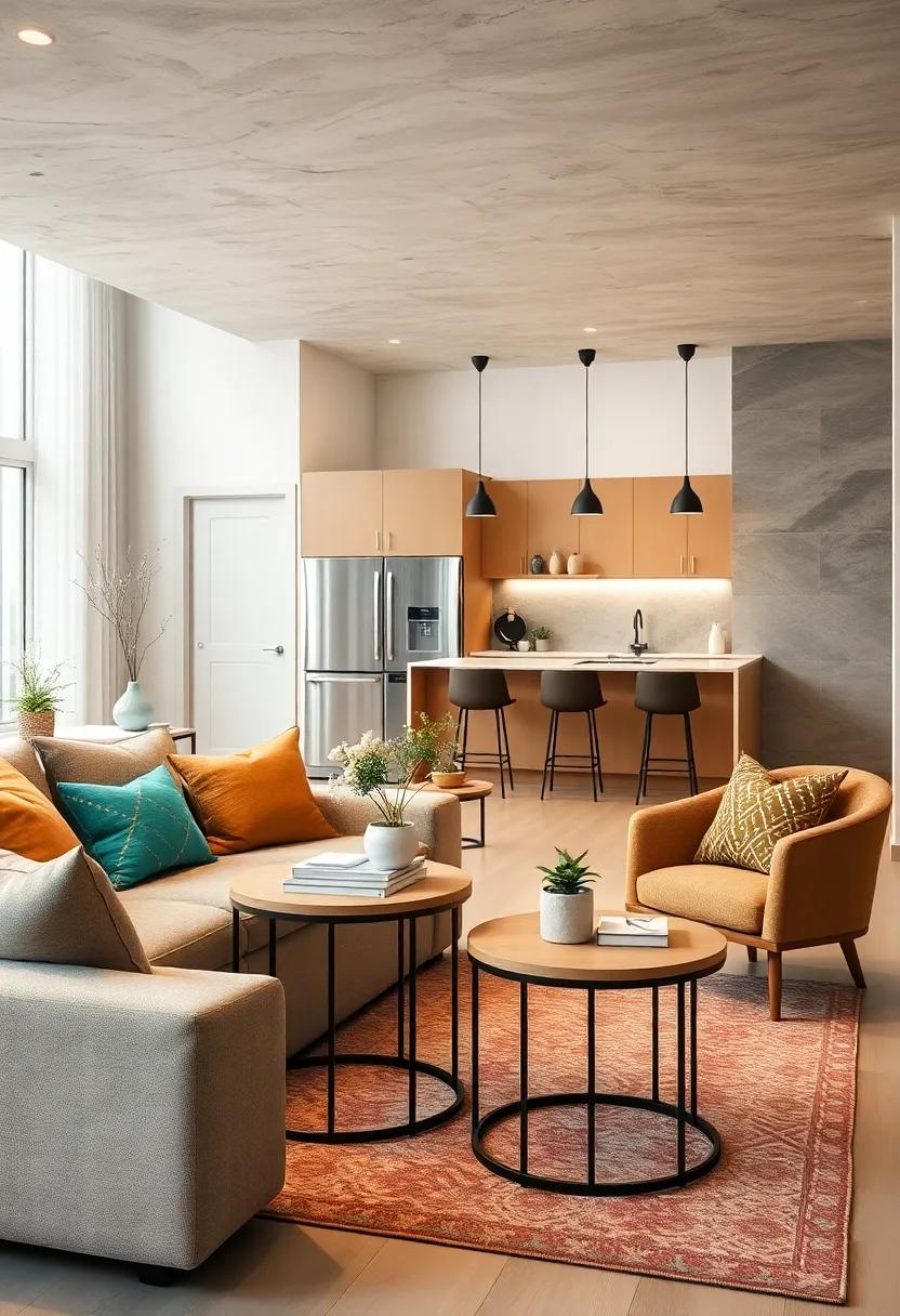 Choose Nesting‌ Tables: Maximize your ⁣living room surface ⁣area ‌with nesting tables that can be separated when needed and combined easily when​ not ​in ​use