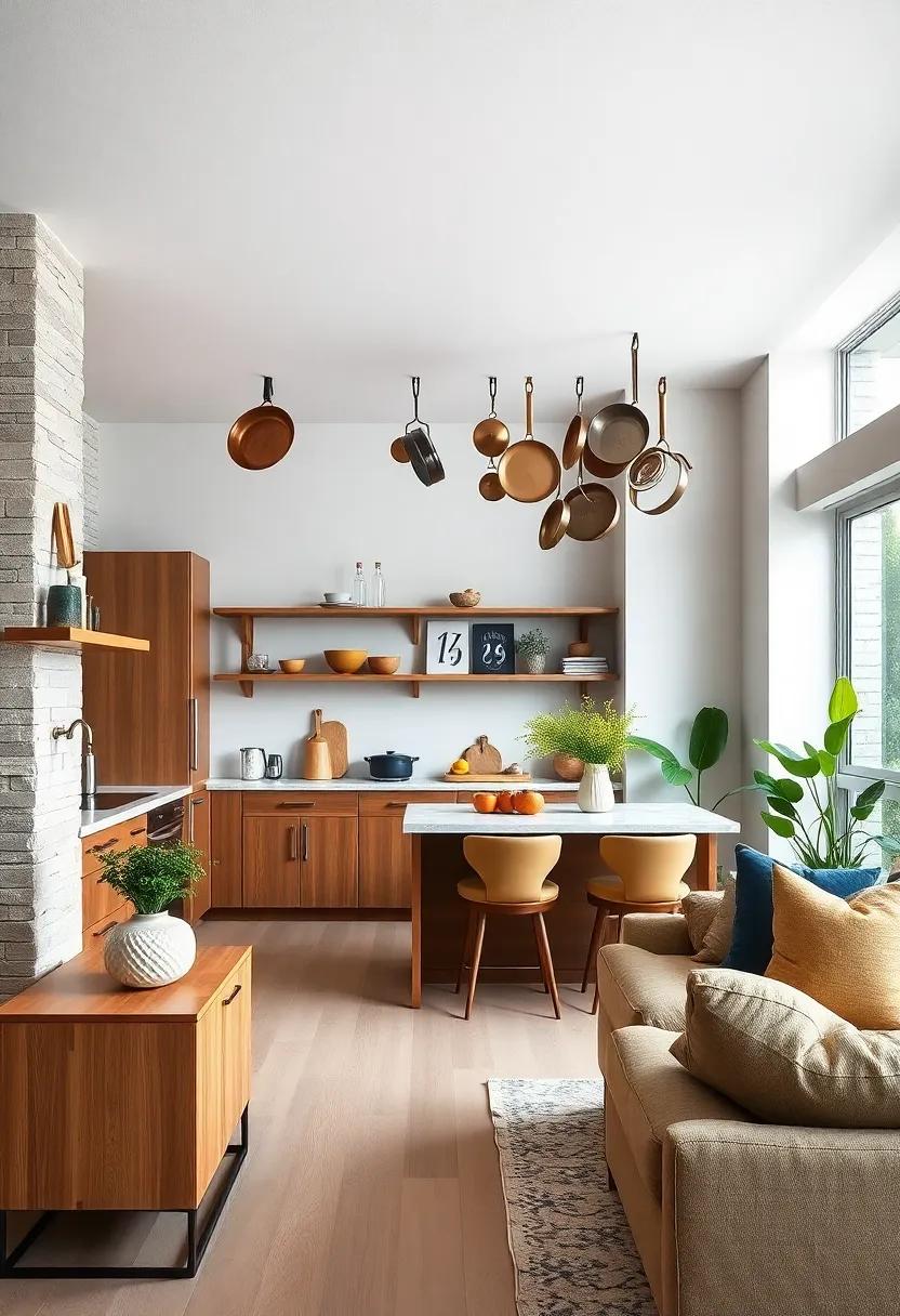 Hang Pots ⁢and Pans: free up cupboard space by installing a ​pot rack ⁣above ​your kitchen island or counter,​ giving ⁣your⁤ cookware a stylish display