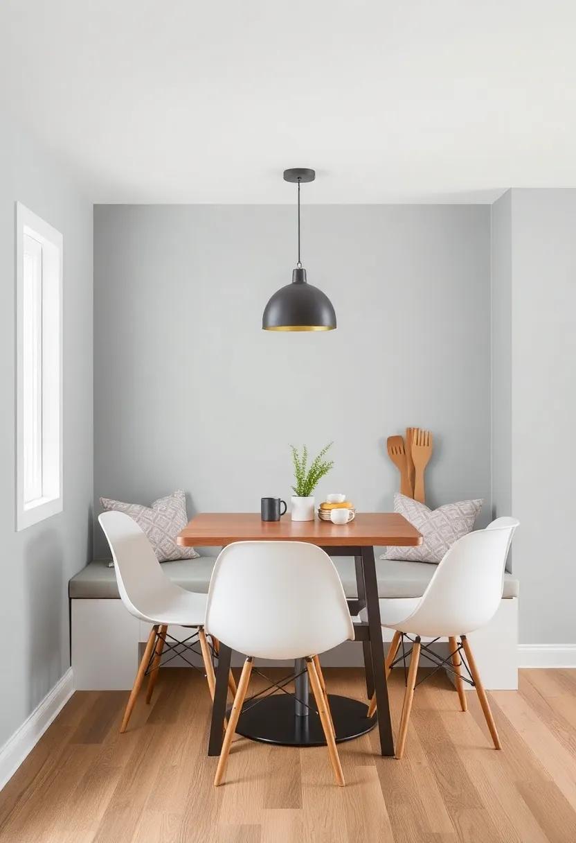 Choose a Table with Storage: Select a dining table that includes built-in storage for utensils or dining essentials, keeping your cooking area organized