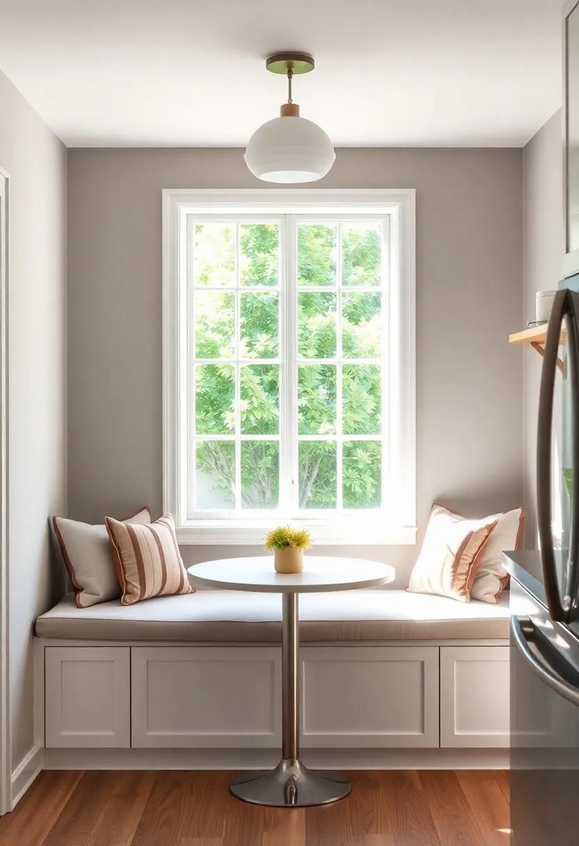 Create a Bay Window Seating: Install‍ a cushioned bench in a bay window⁢ nook,paired with a small ​table ⁤for a⁢ sunlit spot perfect ⁢for ⁣meals‌ or reading