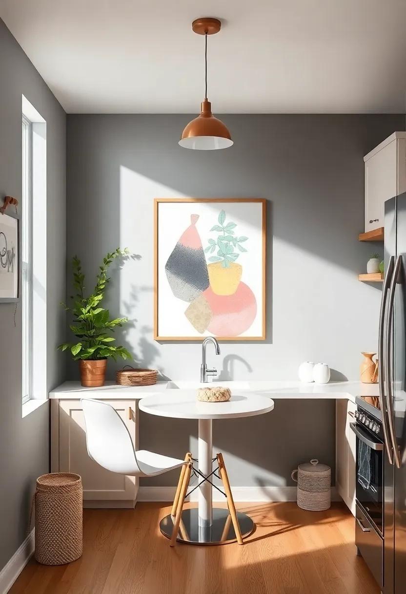 Feature​ Statement Art: Hang a large piece of art or a mural in your kitchen nook to serve as a bold​ focal point and personalize the⁢ space