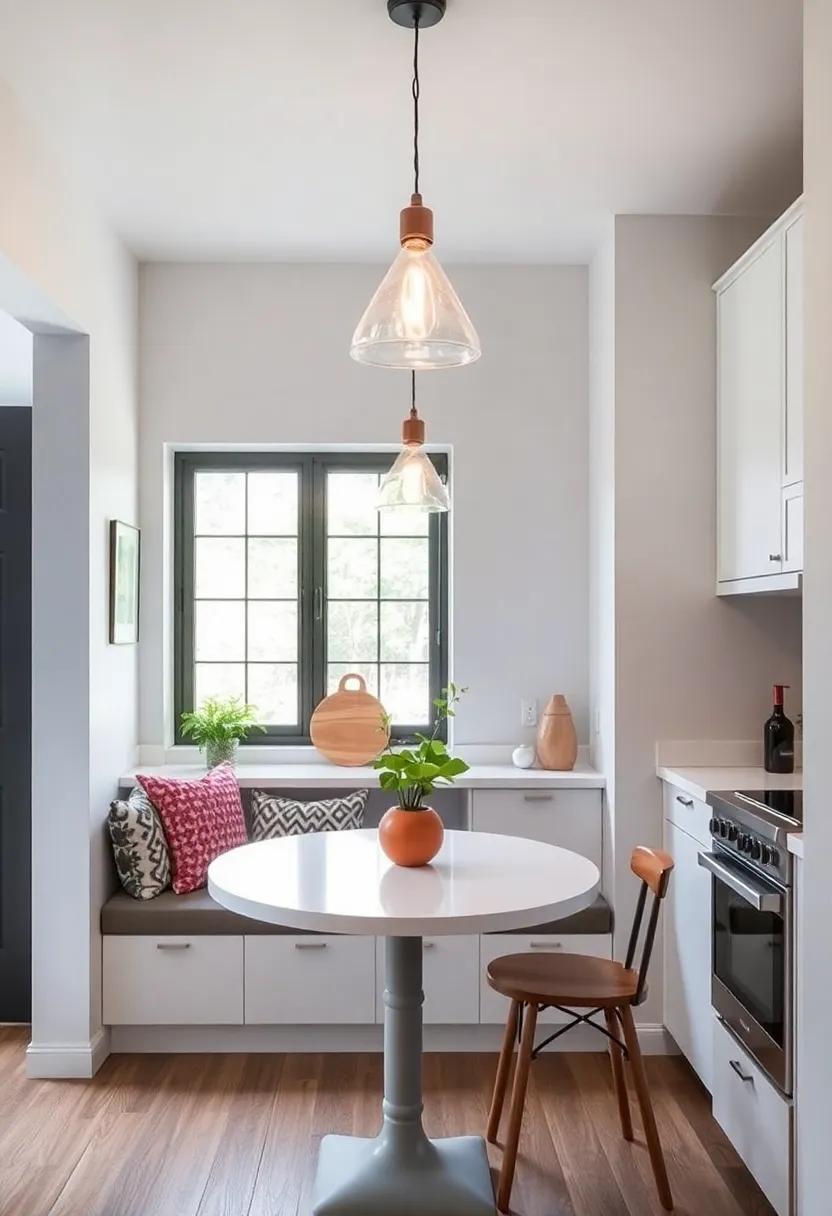 Hang Pendant ‌Lighting: Install stylish​ pendant lights above ​your kitchen nook to offer ample lighting while adding​ a chic​ touch to the space