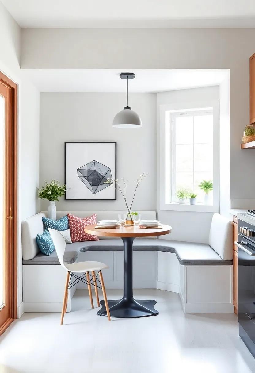 Install a⁣ Narrow Dining Table: Choose a slim dining table that fits snugly into your nook area, perfect⁢ for family meals without overwhelming the space