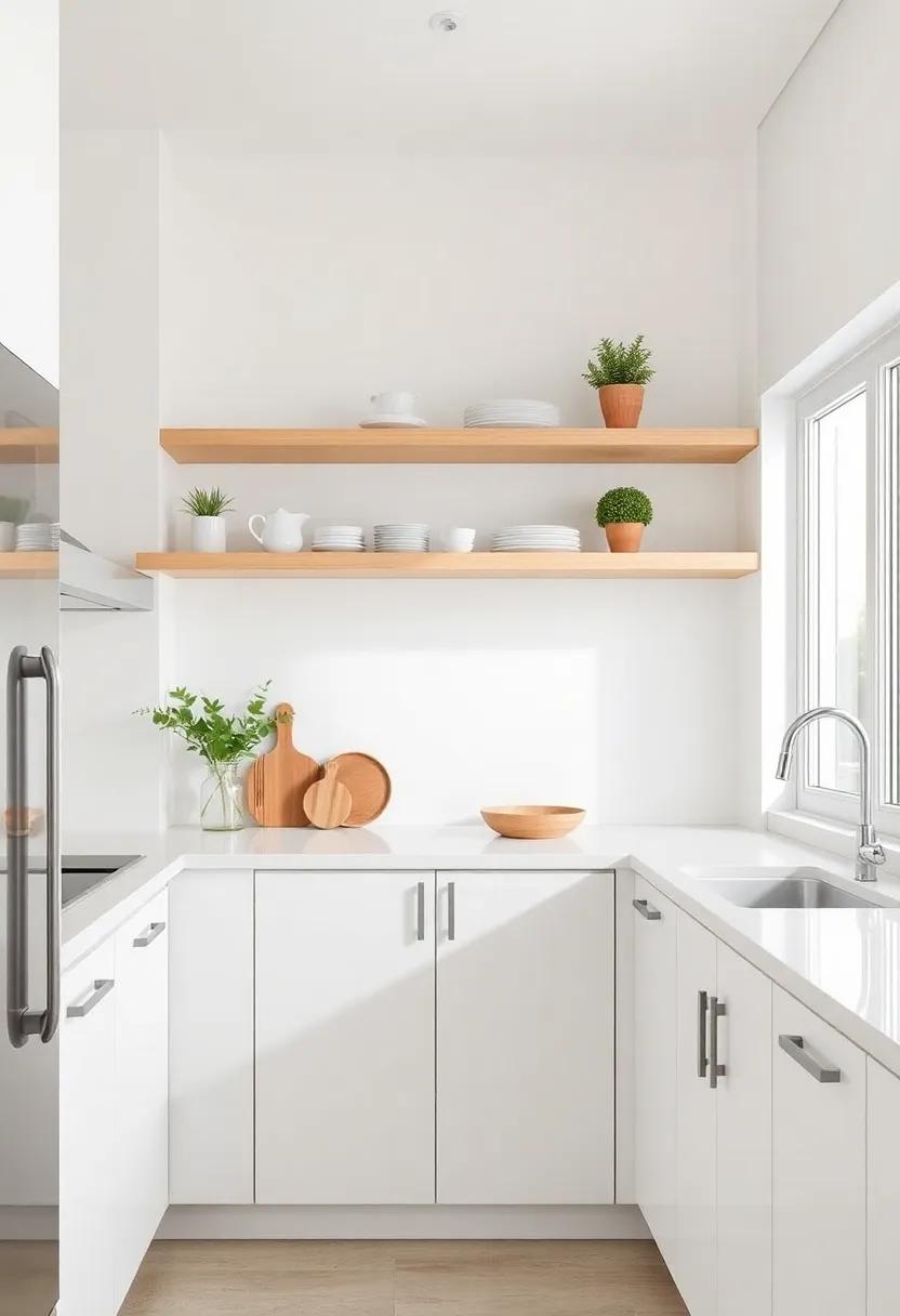 Embracing Open Shelving in Compact Kitchens to Create an Airy Atmosphere