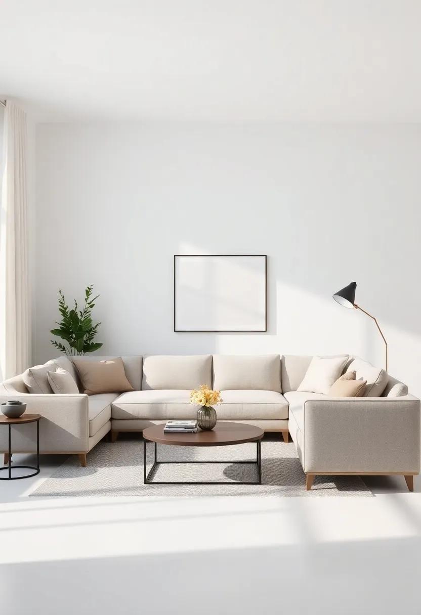 Embrace Minimalism: Discover how a sleek, low-profile sectional can create an airy feel while maximizing your small living area