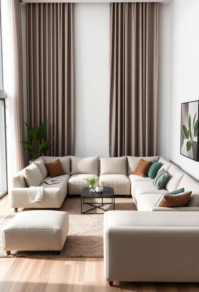 L-shaped Comfort: Learn how an L-shaped sectional can define a cozy corner while providing ample seating for guests