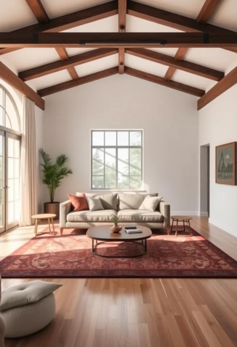 Define Zones: Use area rugs to delineate different functional zones, making the space feel larger and more organized