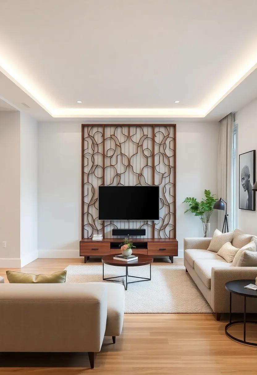 Artistic Screens: Use decorative room dividers or screens that add character and provide a sense of privacy