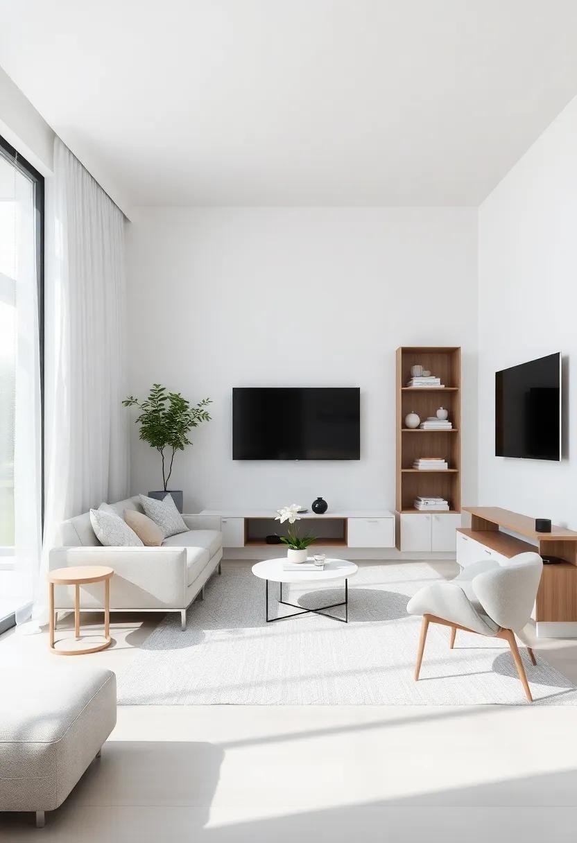 Statement Lighting: Choose an eye-catching pendant light or a floor lamp that adds flair while providing ample illumination