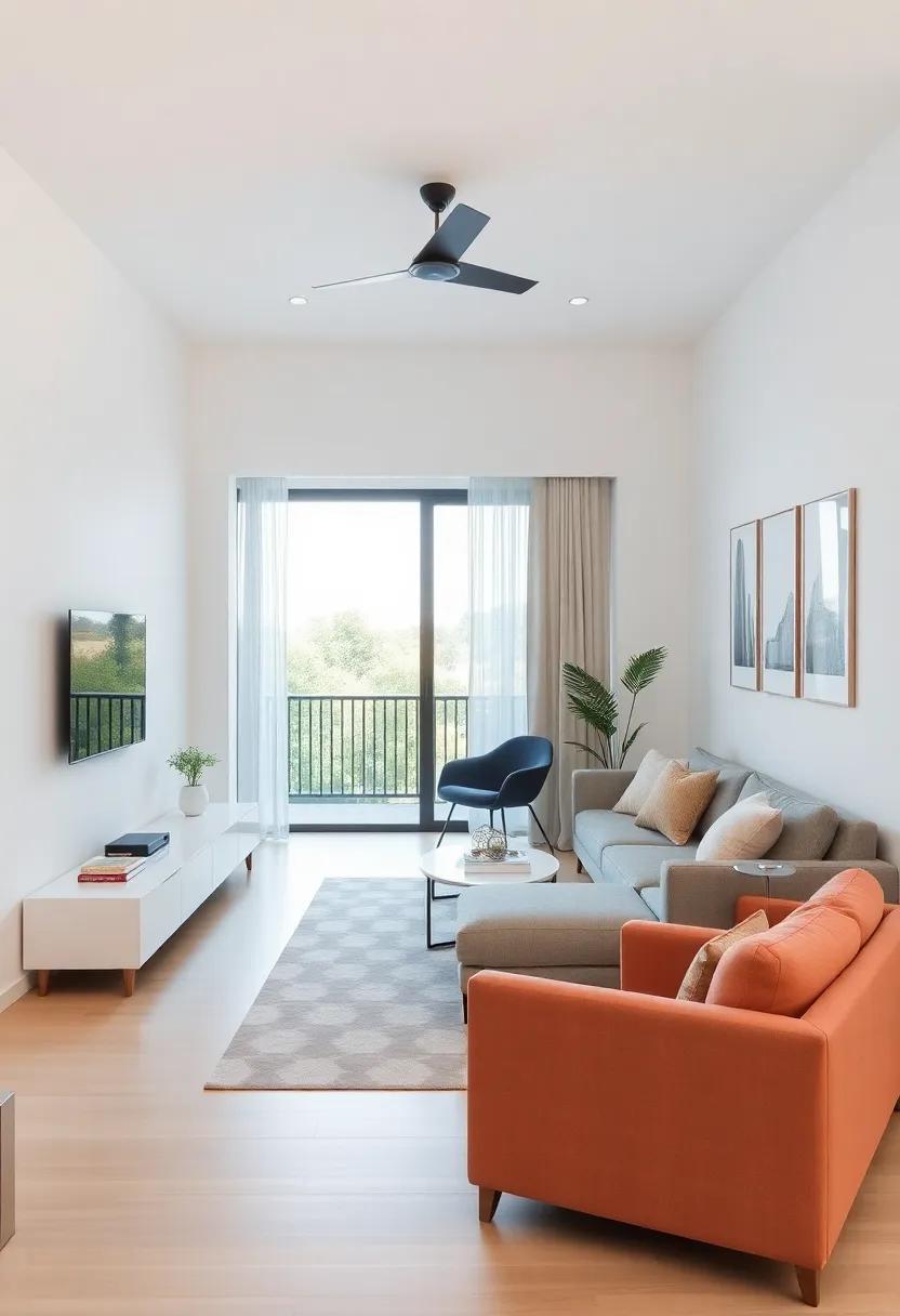 Low furniture: Opt for lower-profile furniture to create a sense of spaciousness and promote better sightlines throughout the area