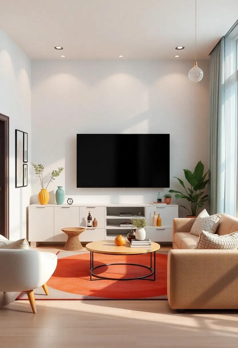 Eclectic Accessories: Mix and match decor items from different styles to create a unique and vibrant living area