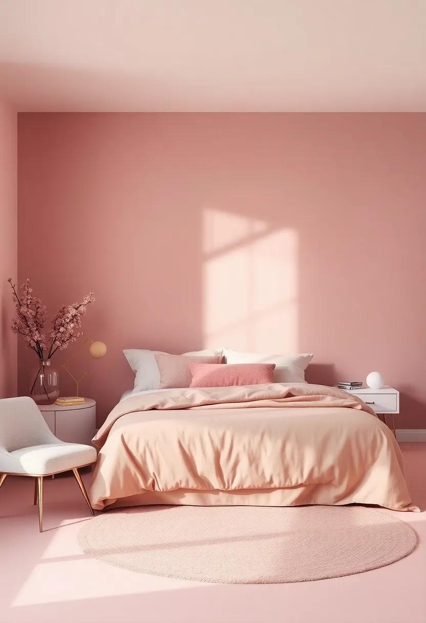Dusty Rose: This muted tone offers sophistication while still imparting warmth, making it ideal for a cozy sanctuary