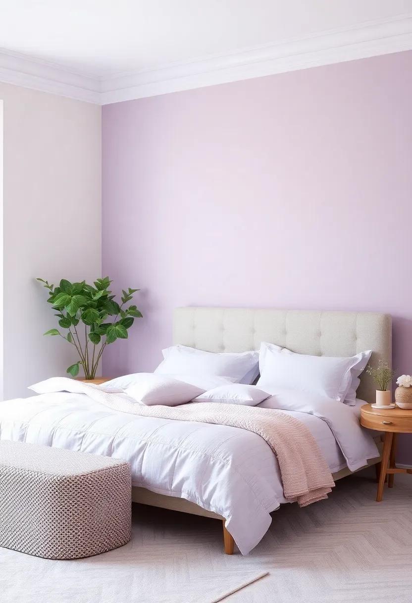 Frosted Lilac: Envelop your space in this frosty hue,blending lavender tones with a cool undertone for ultimate relaxation