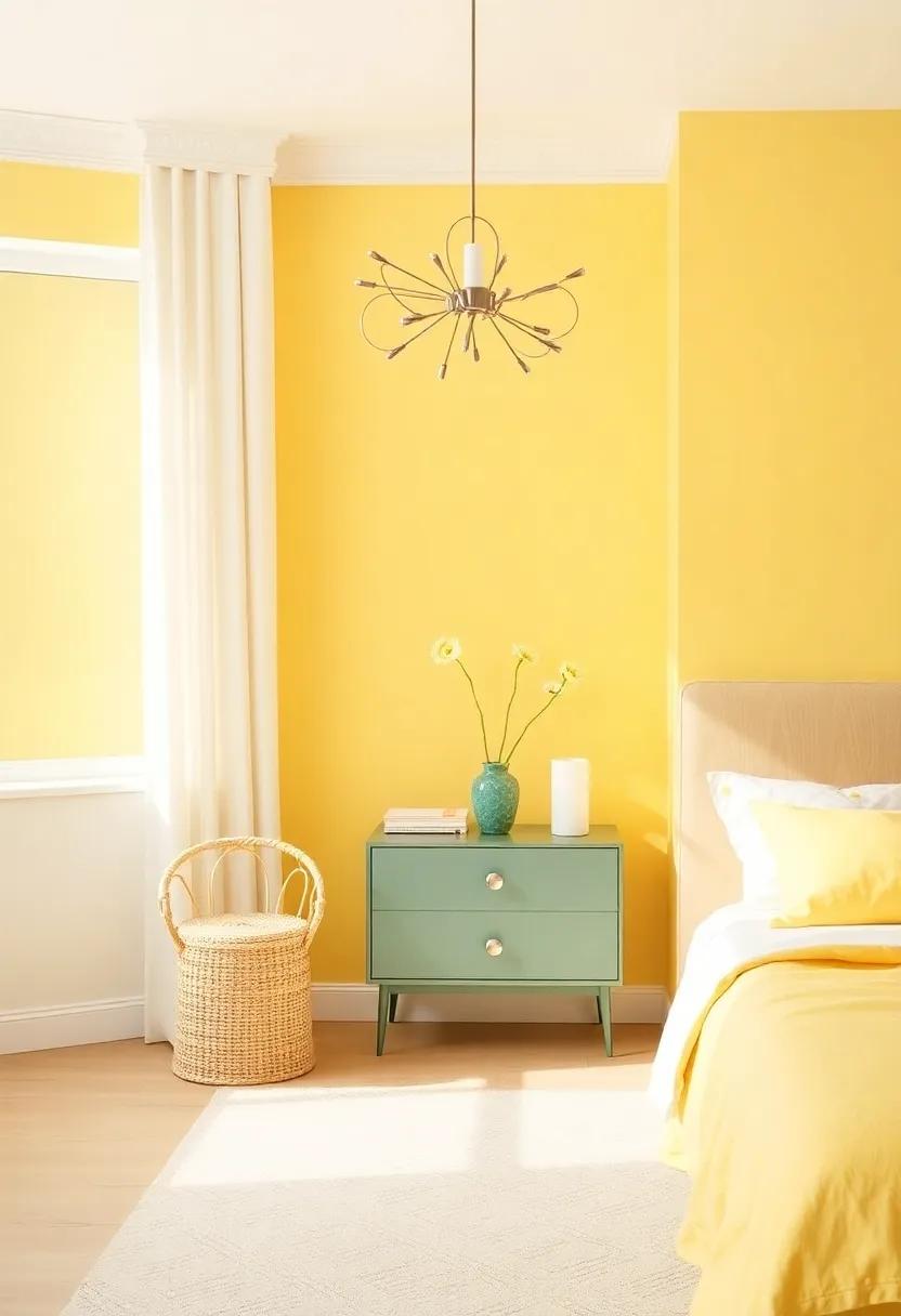 Soft Daffodil Yellow: Cheerful yet soft, this hue brings a gentle brightness to your room without overstimulating the mind