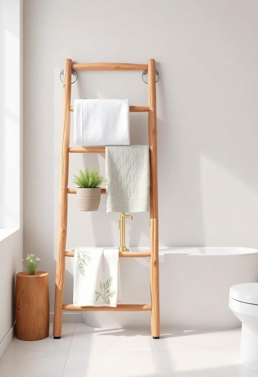 Create a Ladder towel rack for Function and Flair