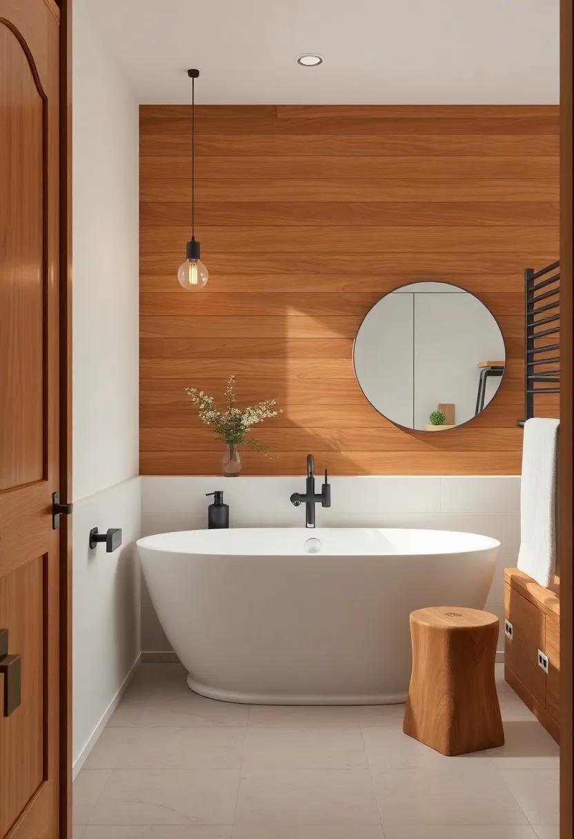 Evoking Warmth With Wooden Accents in Classic Bathroom Decor