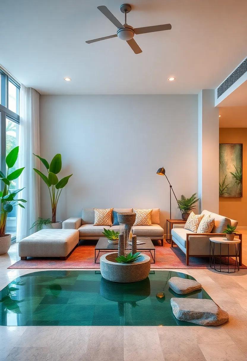 Tropical Wall murals: Consider a mural depicting a serene beach or jungle scene to serve​ as a stunning backdrop for your ​living ⁢area